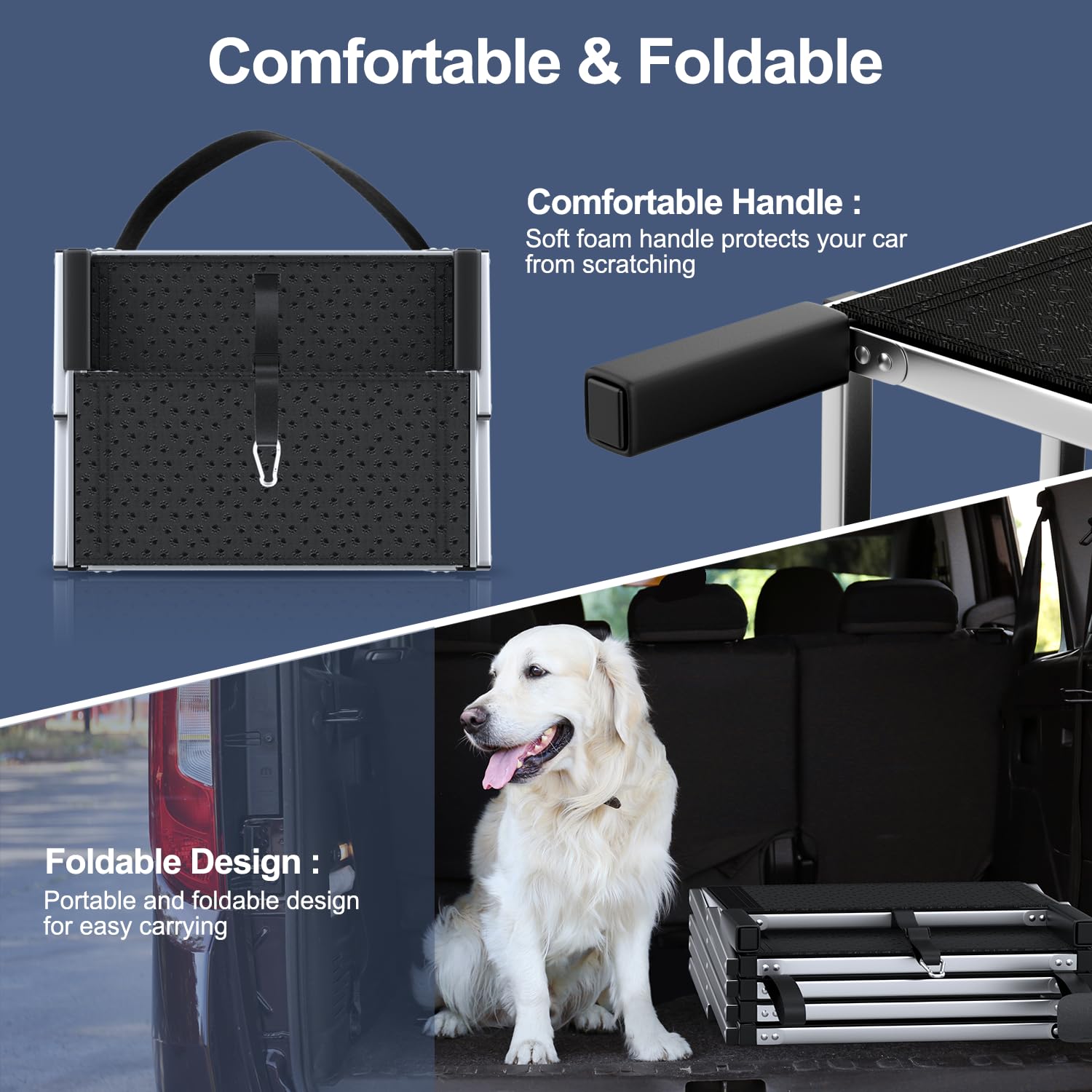 PetRuna escaleras para perros: diseño ligero y portátil para viajes