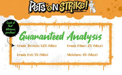 Proteína magra de pollo liofilizado de PETS ON STRIKE para músculos y energía