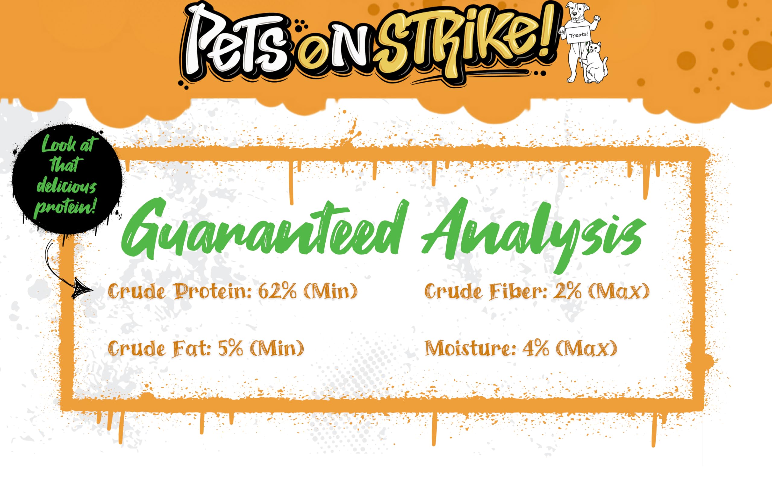 Trozos liofilizados de pechuga de pollo de PETS ON STRIKE para recompensa.