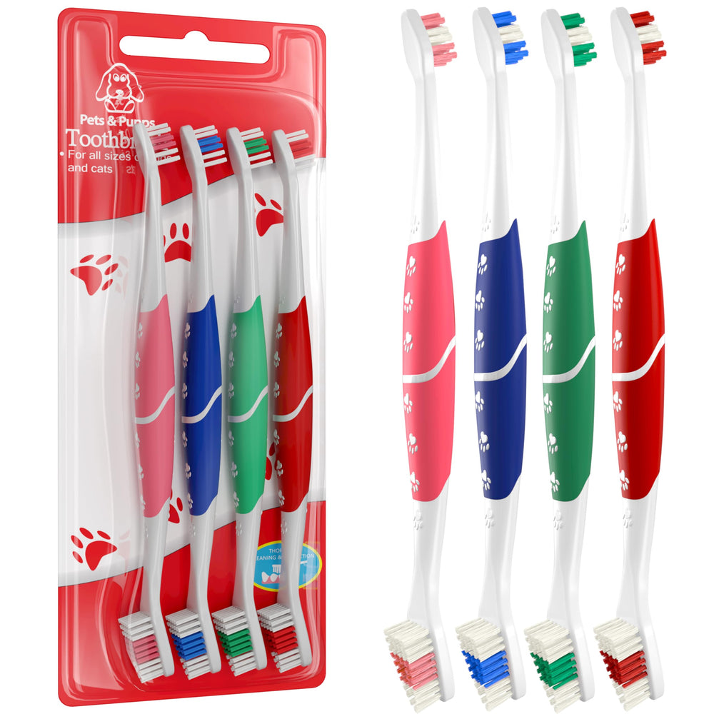 Pets & Pupps: cepillo dental para perros y gatos con cerdas suaves para limpieza suave.