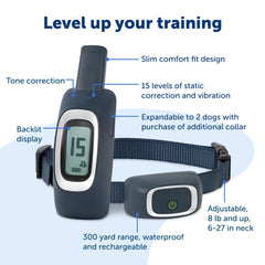PetSafe collar-entrenamiento-poliester; ajuste cómodo para perros medianos y grandes.