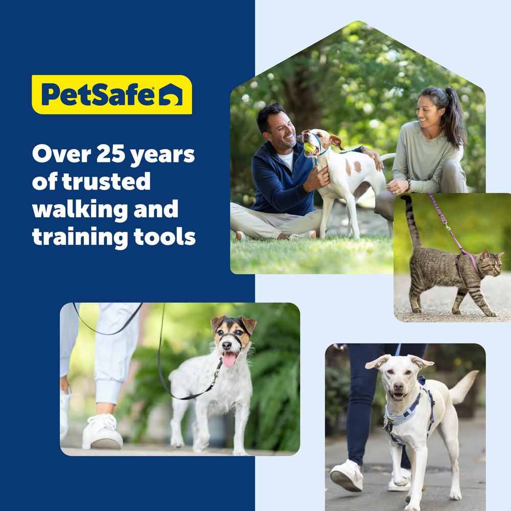 Arnés PetSafe Deluxe Easy Walk transmite confianza en caminatas gracias a su diseño.