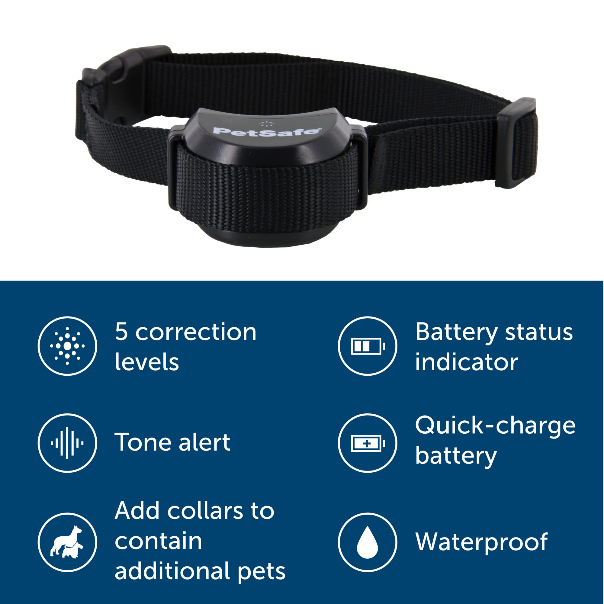 Diseño impermeable de PetSafe ideal para exteriores y lluvia ligera.