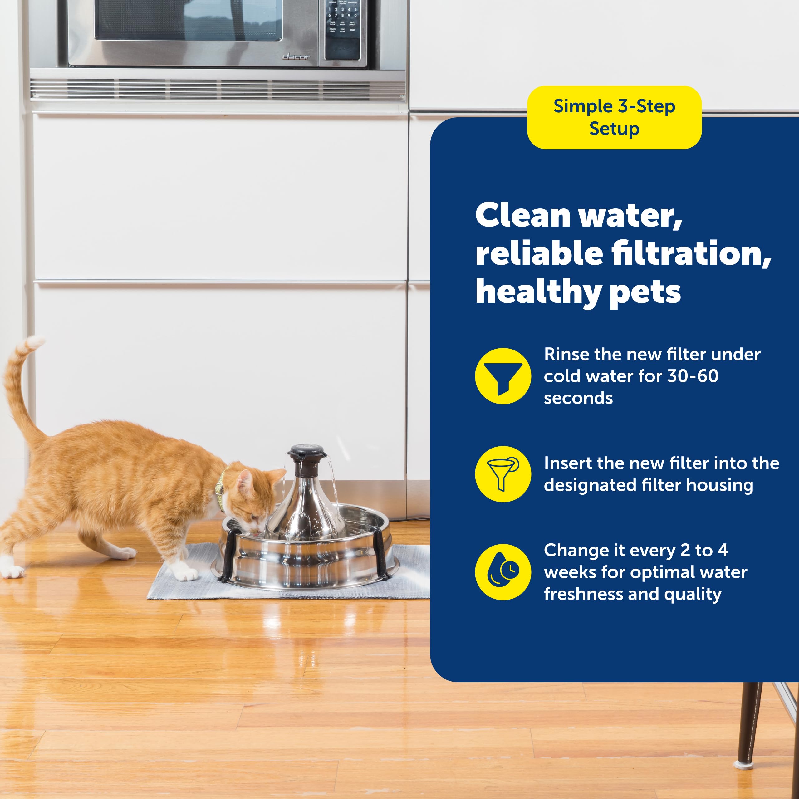 Reemplazo rápido PetSafe Drinkwell 360, mantenimiento sencillo.