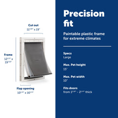 Marco plástico pintable PetSafe Extreme Weather para combinar con la decoración