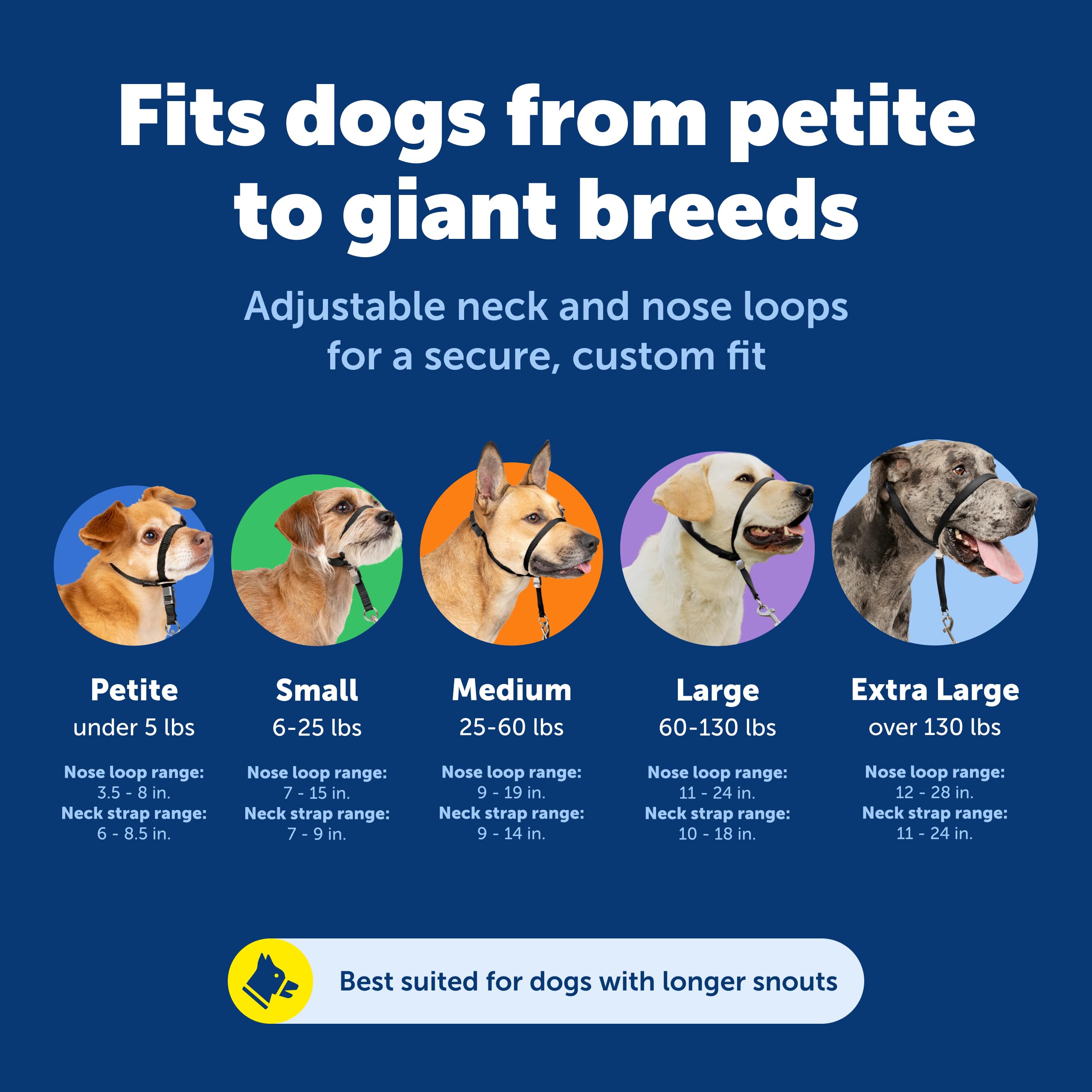 PetSafe Gentle Leader, nylon duradero para uso diario y entrenamiento constante.