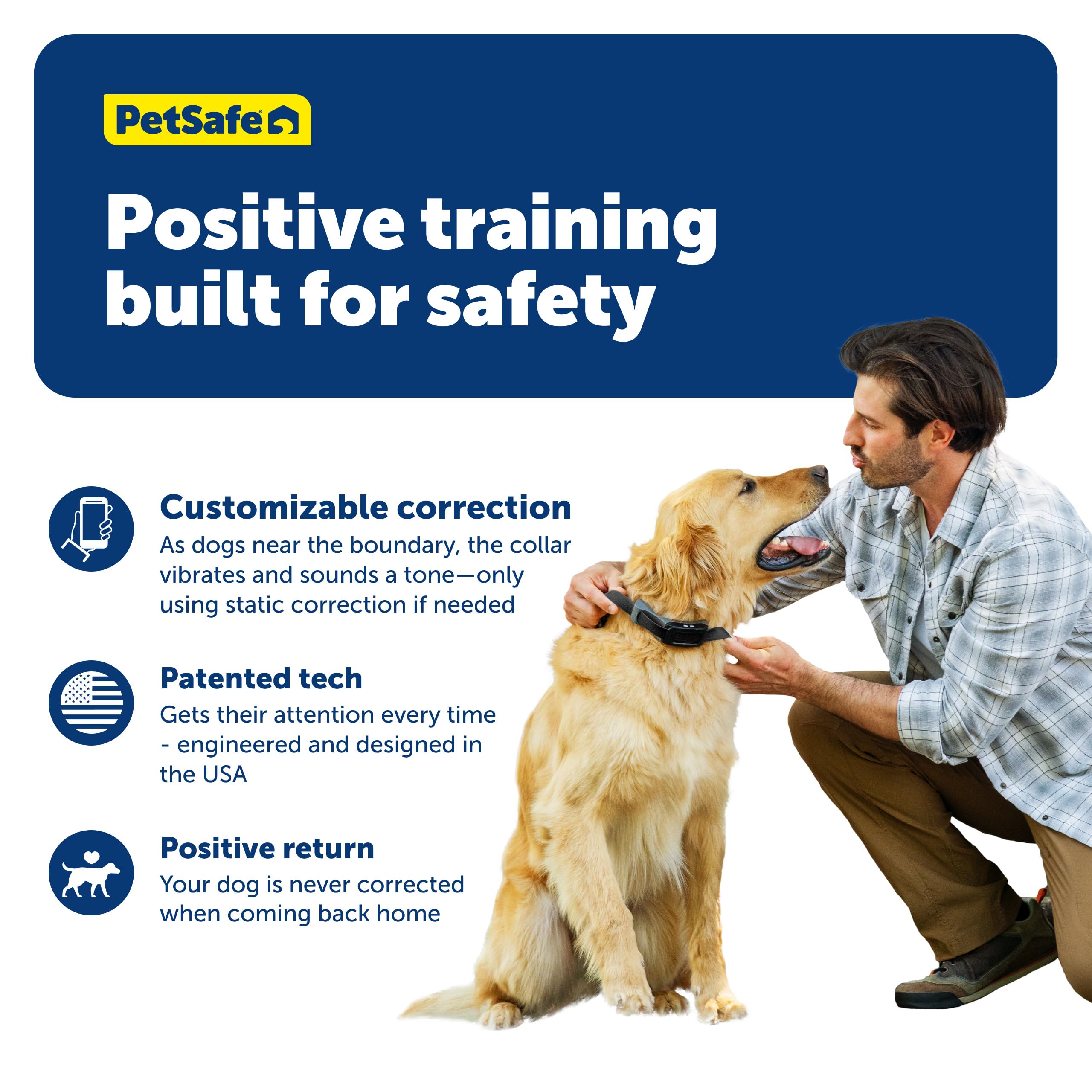 Collar impermeable de PetSafe Guardian GPS 2.0 para uso exterior.
