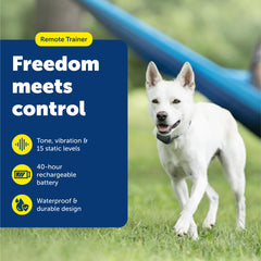 PetSafe Mando intuitivo con pantalla legible facilita el uso diario.