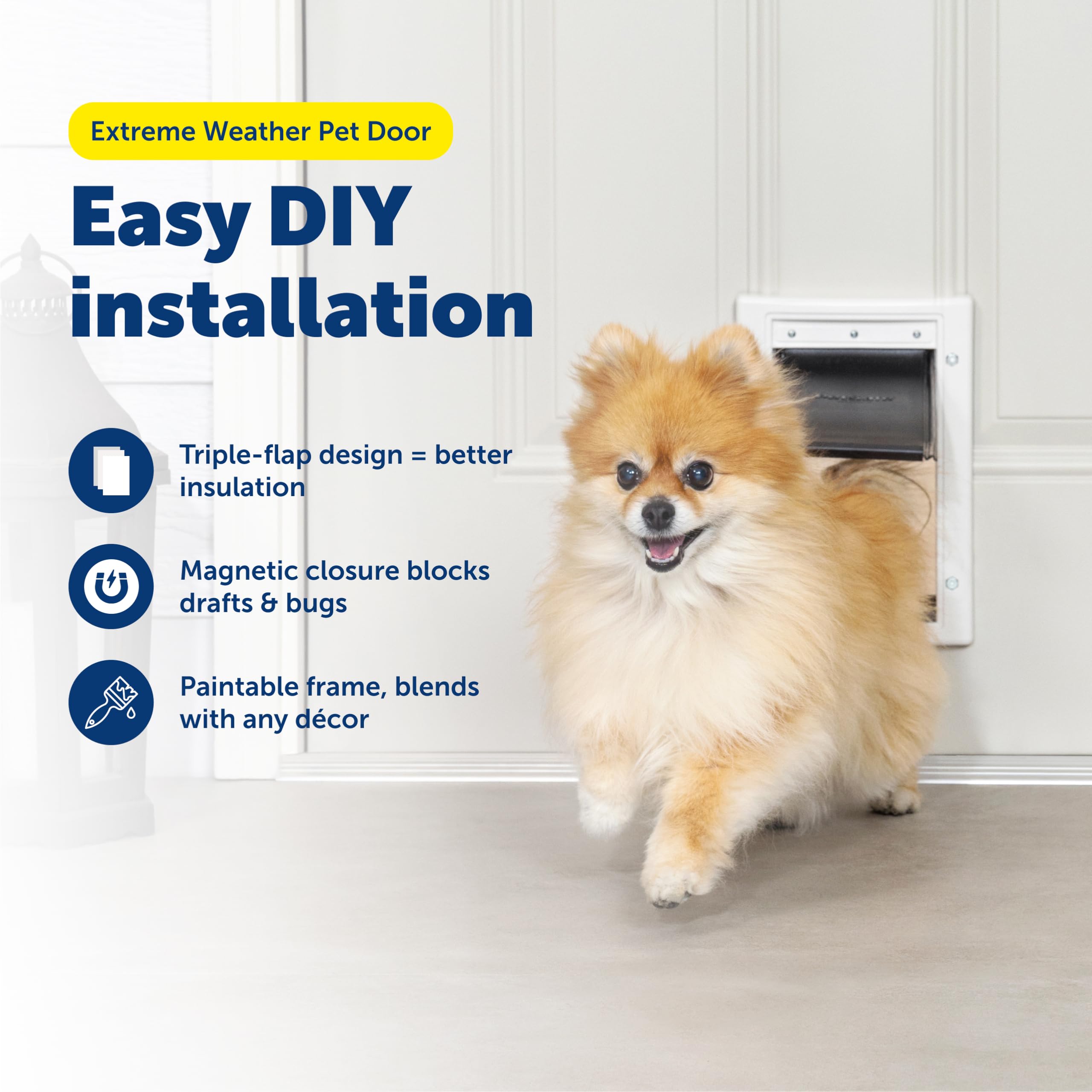 Petsafe marco plástico durable, diseño resistente para cualquier hogar.