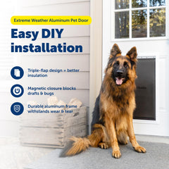 PetSafe puerta de aluminio exterior, diseño resistente para uso diario