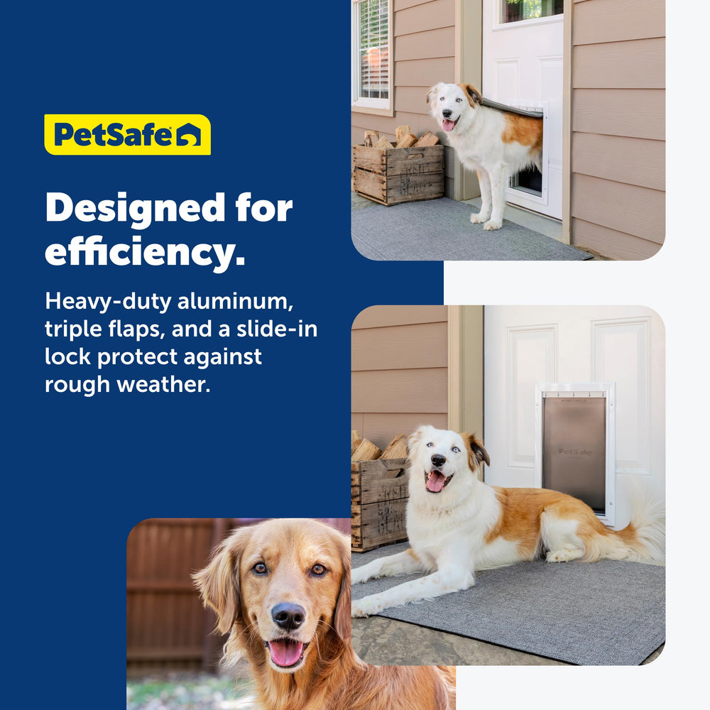 PetSafe Puerta de Aluminio, instalación fácil en puertas exteriores.