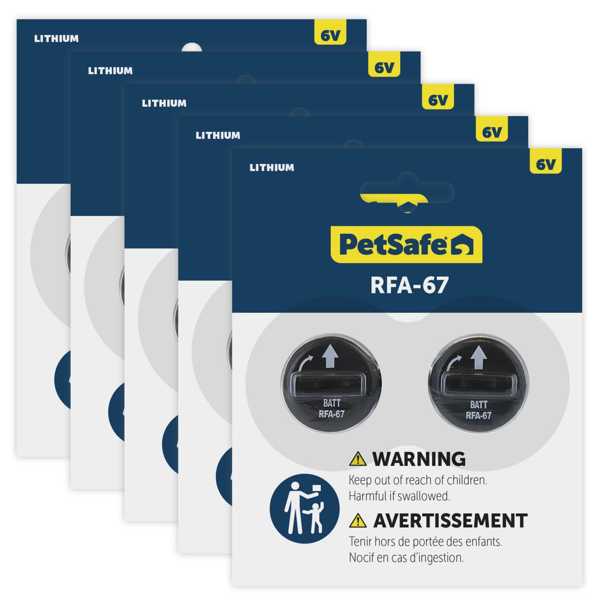 PetSafe RFA-67 baterías 6V, juego de 10, repuesto confiable para collares.