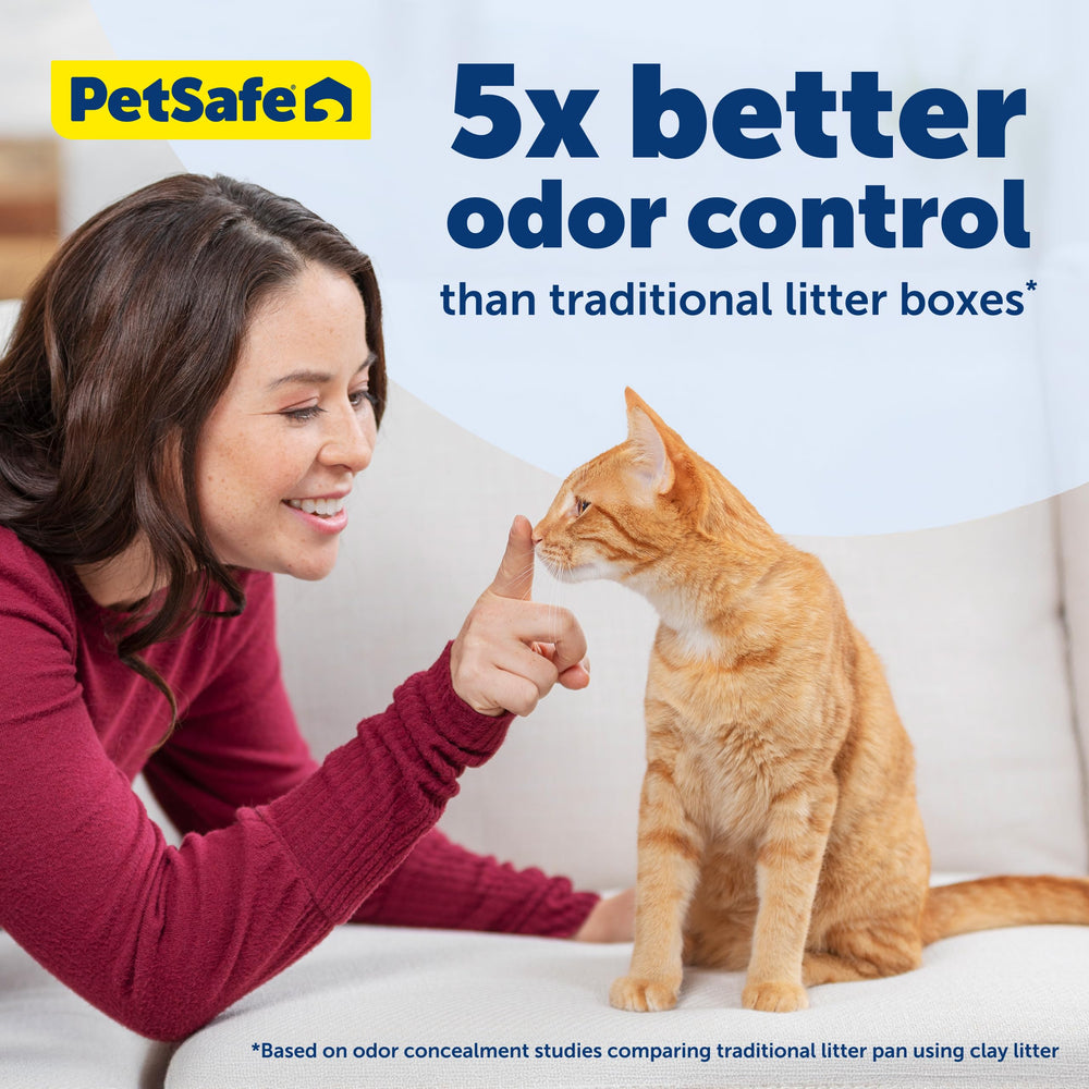PetSafe ScoopFree control de olores con cristales, ambiente más fresco para el hogar.