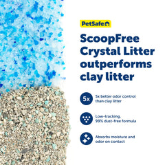 PetSafe ScoopFree Crystal Pro Legacy: bandeja desechable con tapa para limpieza higiénica