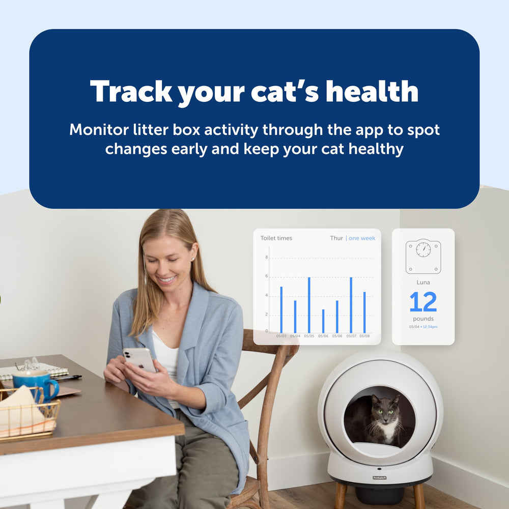 PetSafe ScoopFree SmartSpin app de monitoreo de salud y uso para seguimiento práctico