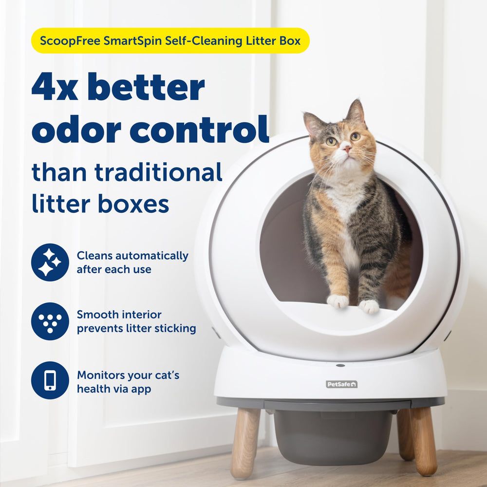PetSafe ScoopFree SmartSpin recolección de desechos y control de olores en un cajón hermético