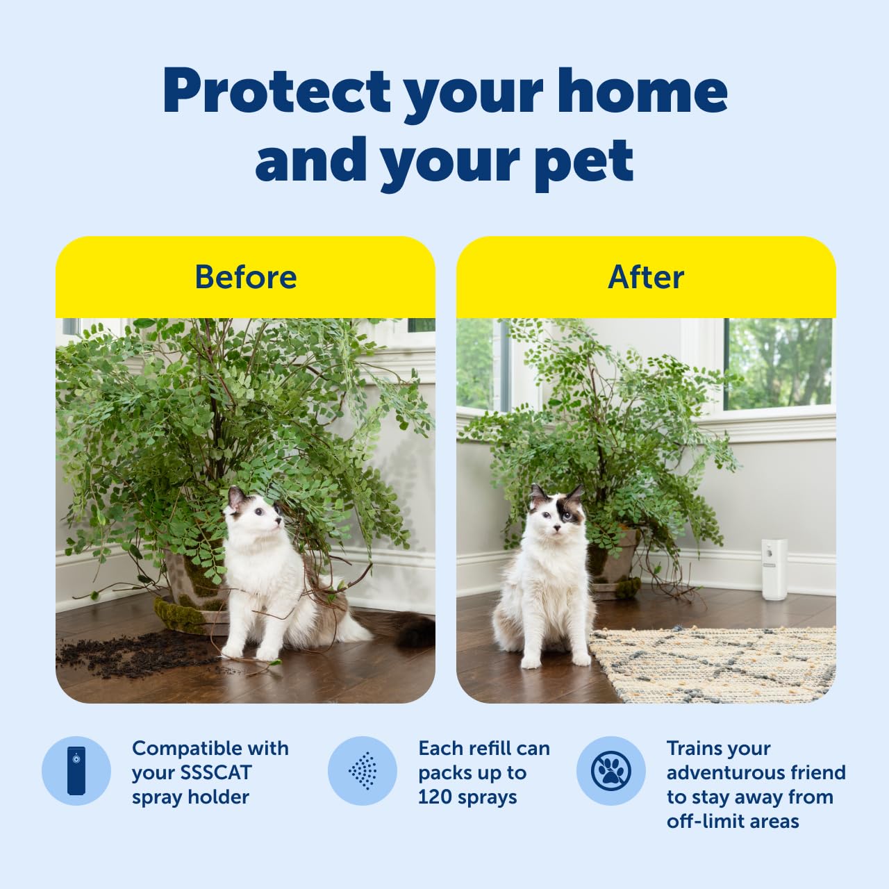 PetSafe SSSCAT spray sin olor ayuda a corregir conductas sin irritar