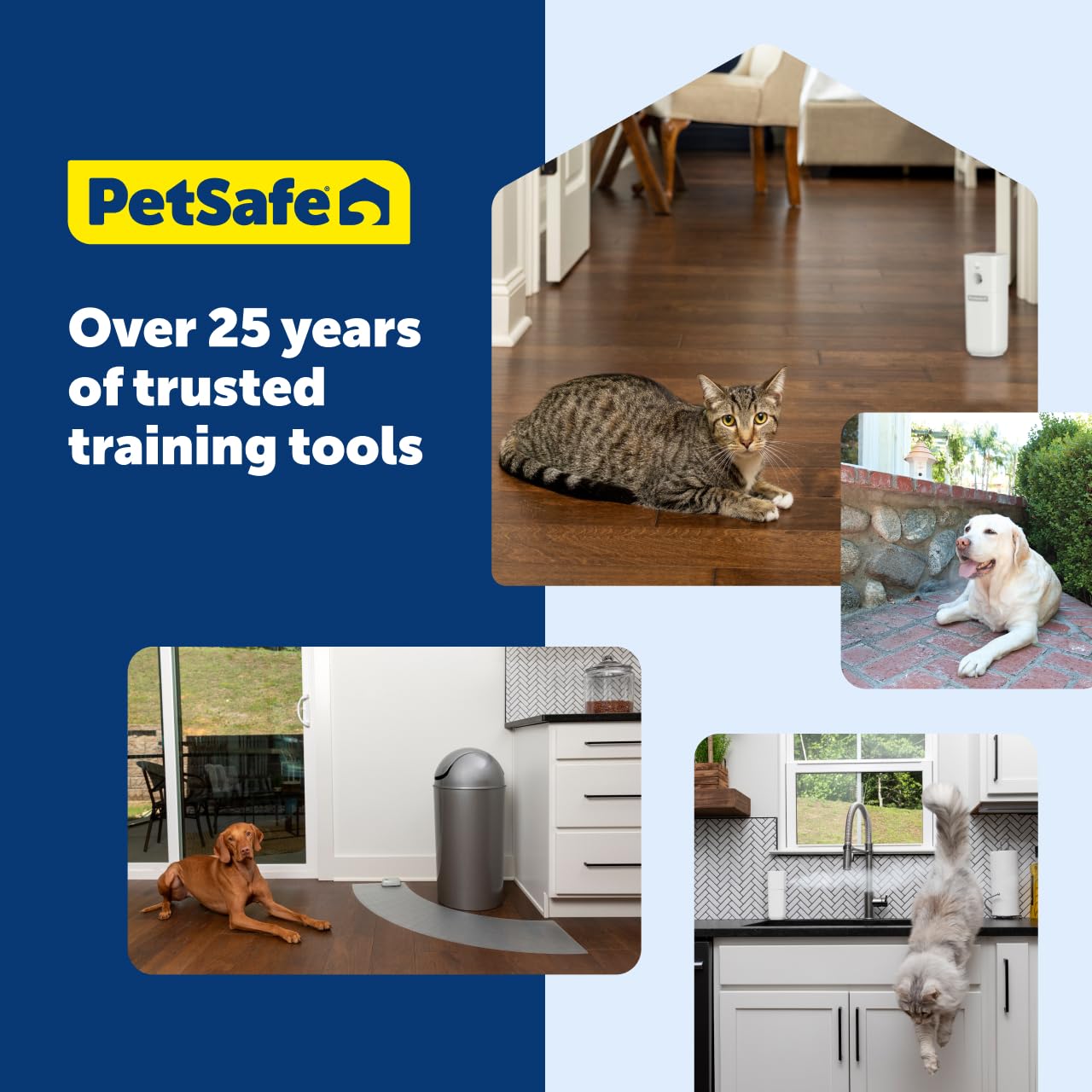 PetSafe SSSCAT uso interior para hogares con múltiples mascotas