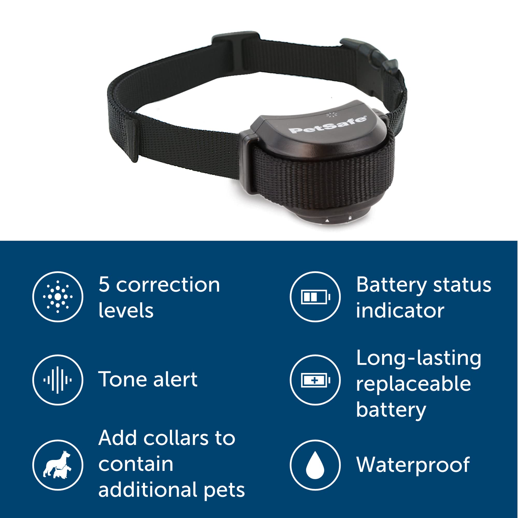 PetSafe Stay & Play collar ajustable para comodidad en cuellos 6 a 28 pulgadas