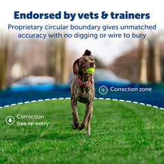 PetSafe Stay & Play: límite circular para patio seguro de hasta ¾ de acre.