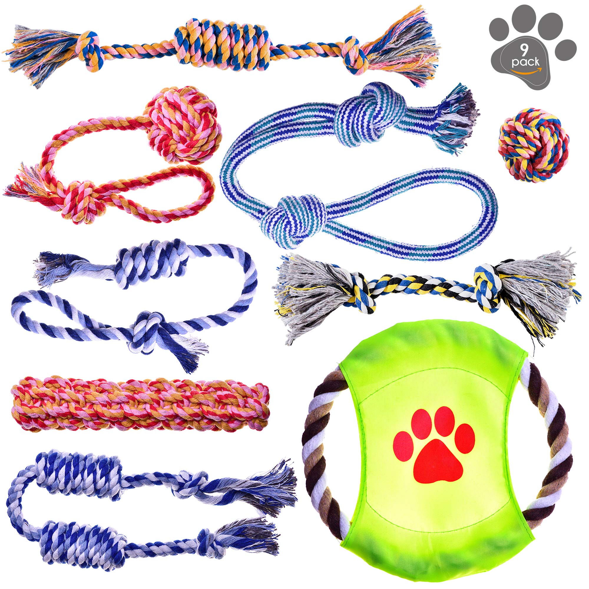 Pets&Goods: juguete-cuerda-mordida para perros pequeños, promueve limpieza dental suave.
