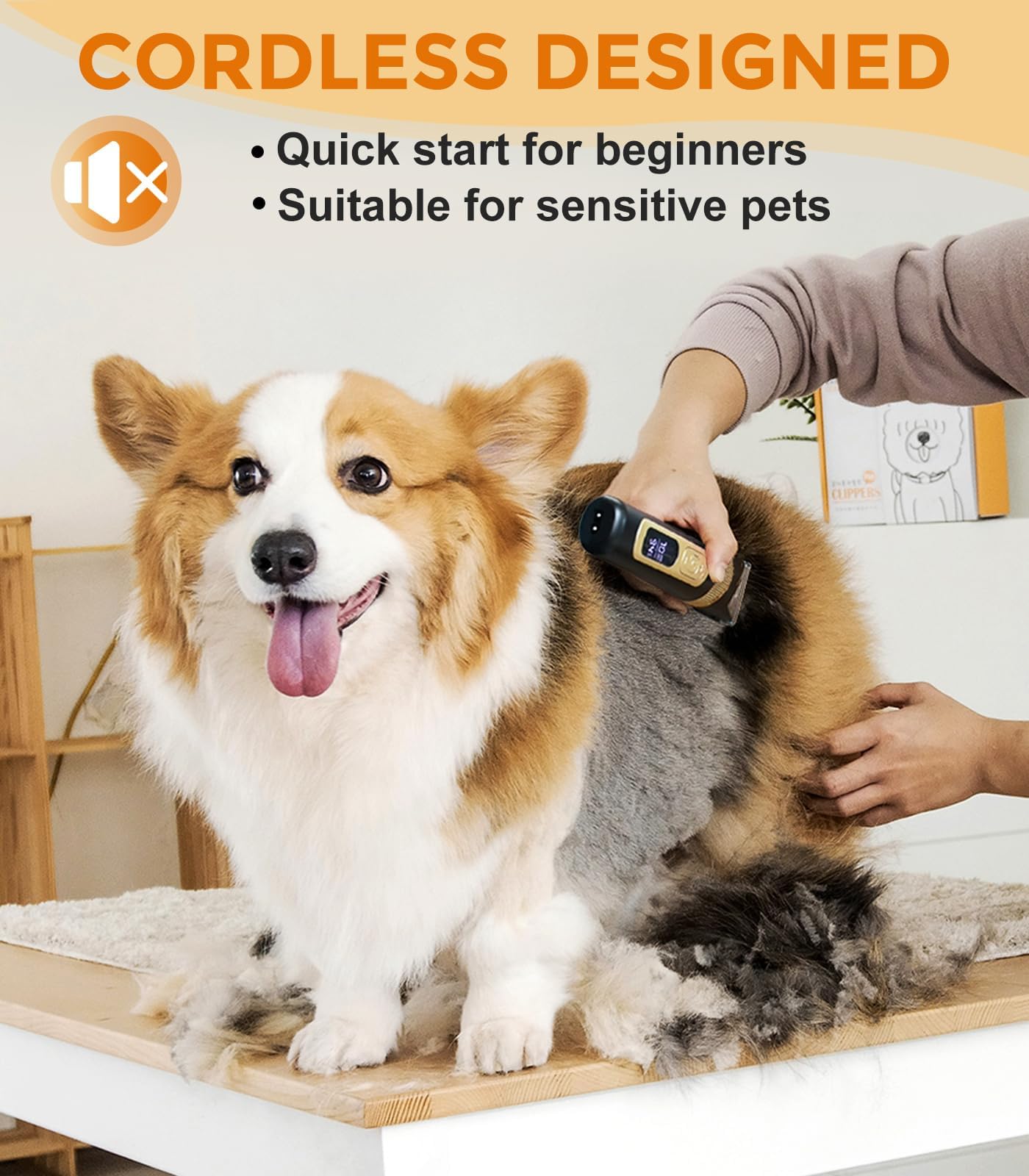 Petsaunter C95 Set: batería de 3 a 4 horas para sesiones largas sin interrupciones.
