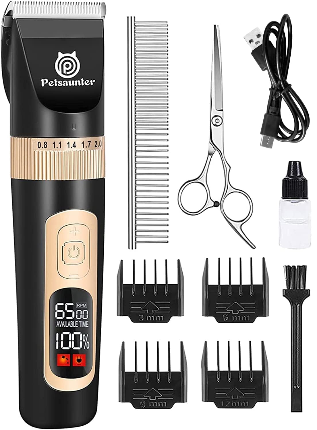 Petsaunter C95 Set: clipper frontal para mascotas, resultado suave para el acicalado.