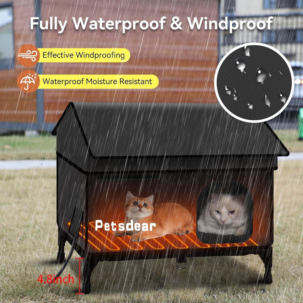 Petsdear base-elevada-4-8-pulgadas: mantiene a tu gato seco y cómodo.