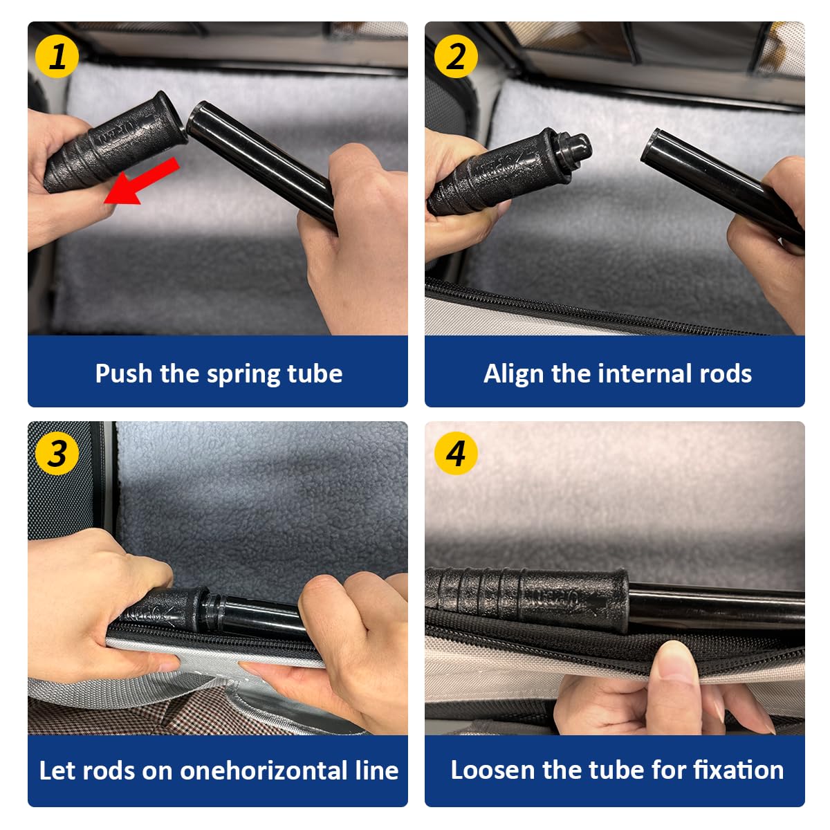 Bucles de cinturón Petseek para fijar en coche y viajar seguro.