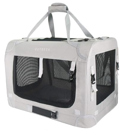 Petseek caja de transporte gato extragrande suave para viajes, ventilado y cómodo.