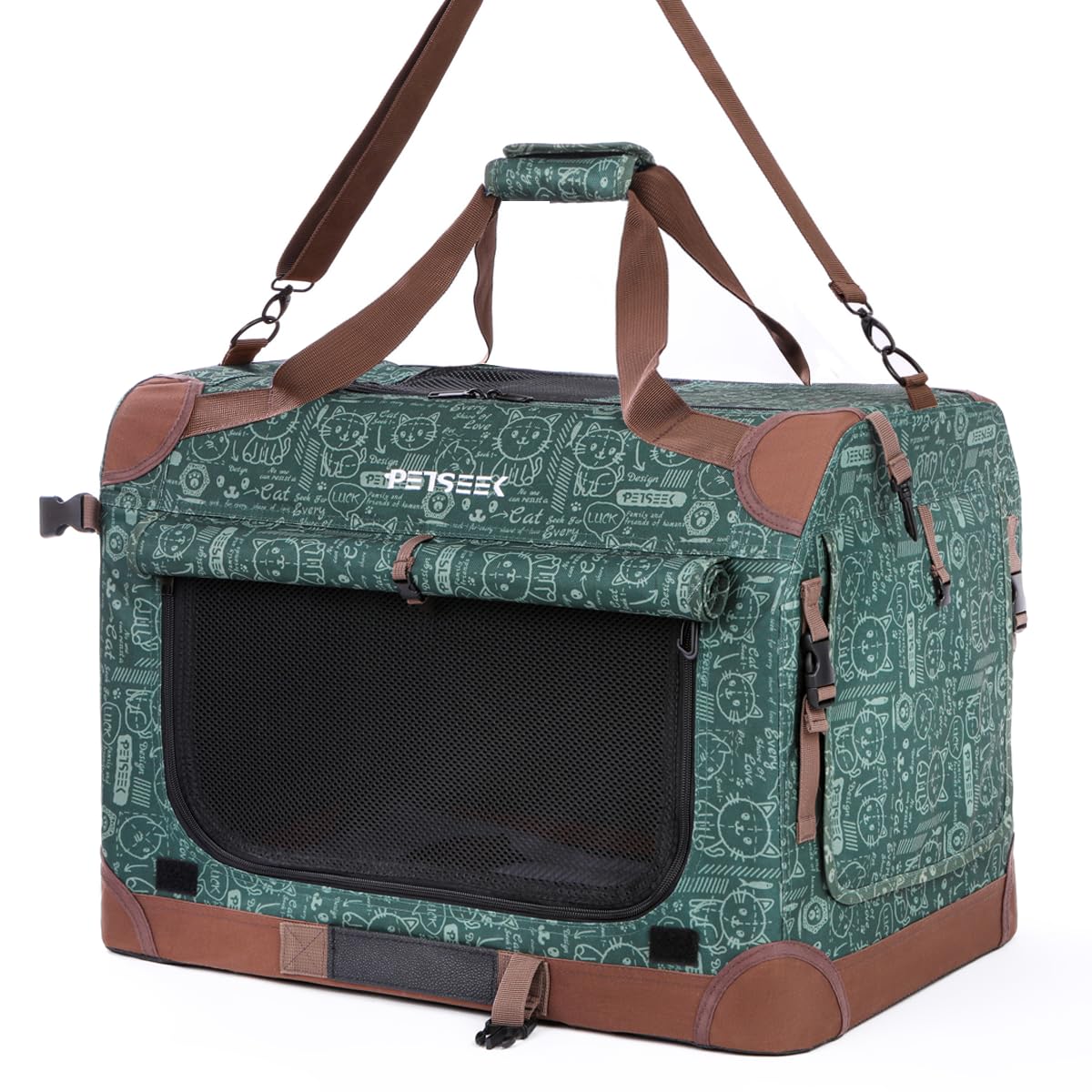 Petseek transportin extragrande para gatos, interior amplio y comodo.