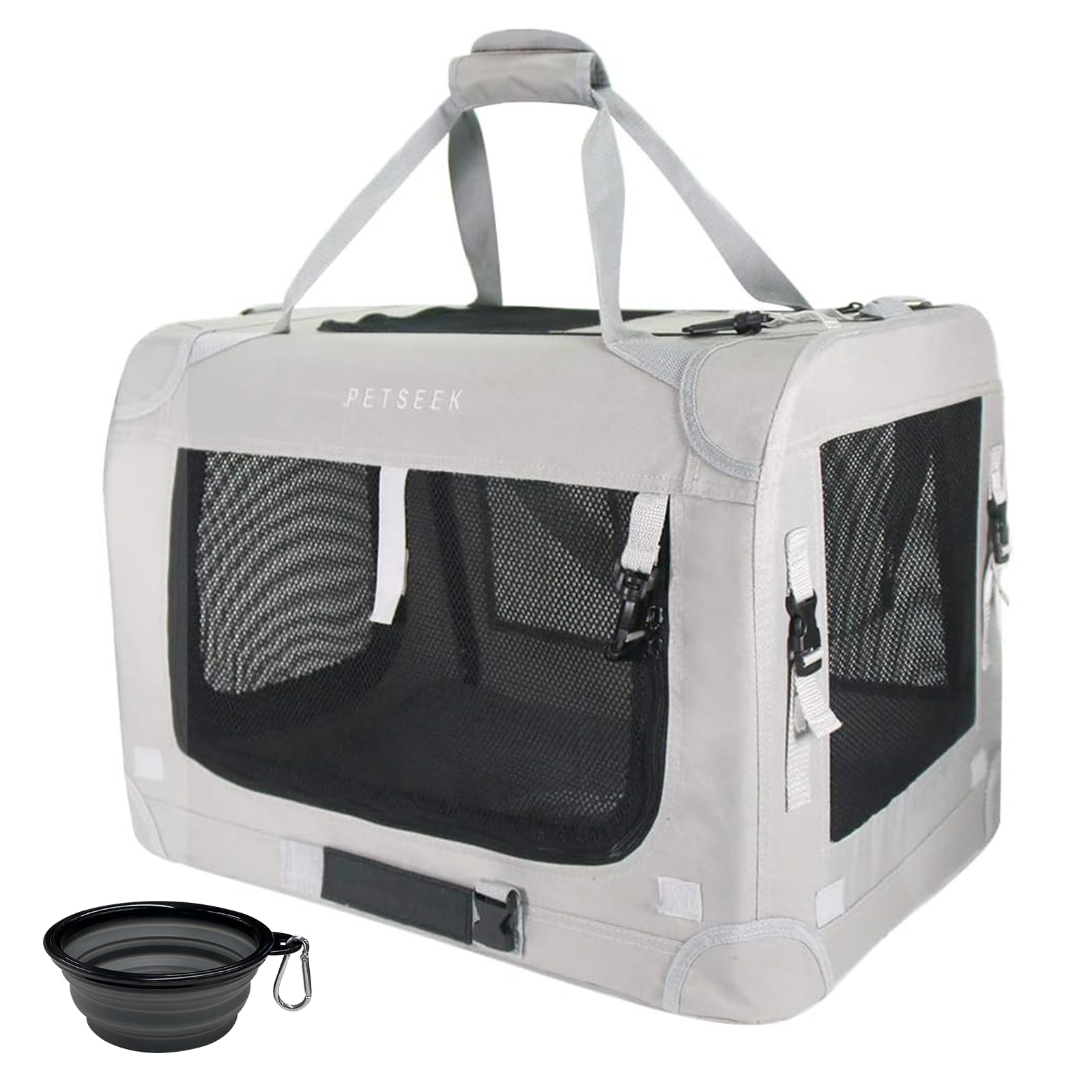 Petseek transportín para gato extra grande, exterior cómodo para viajes