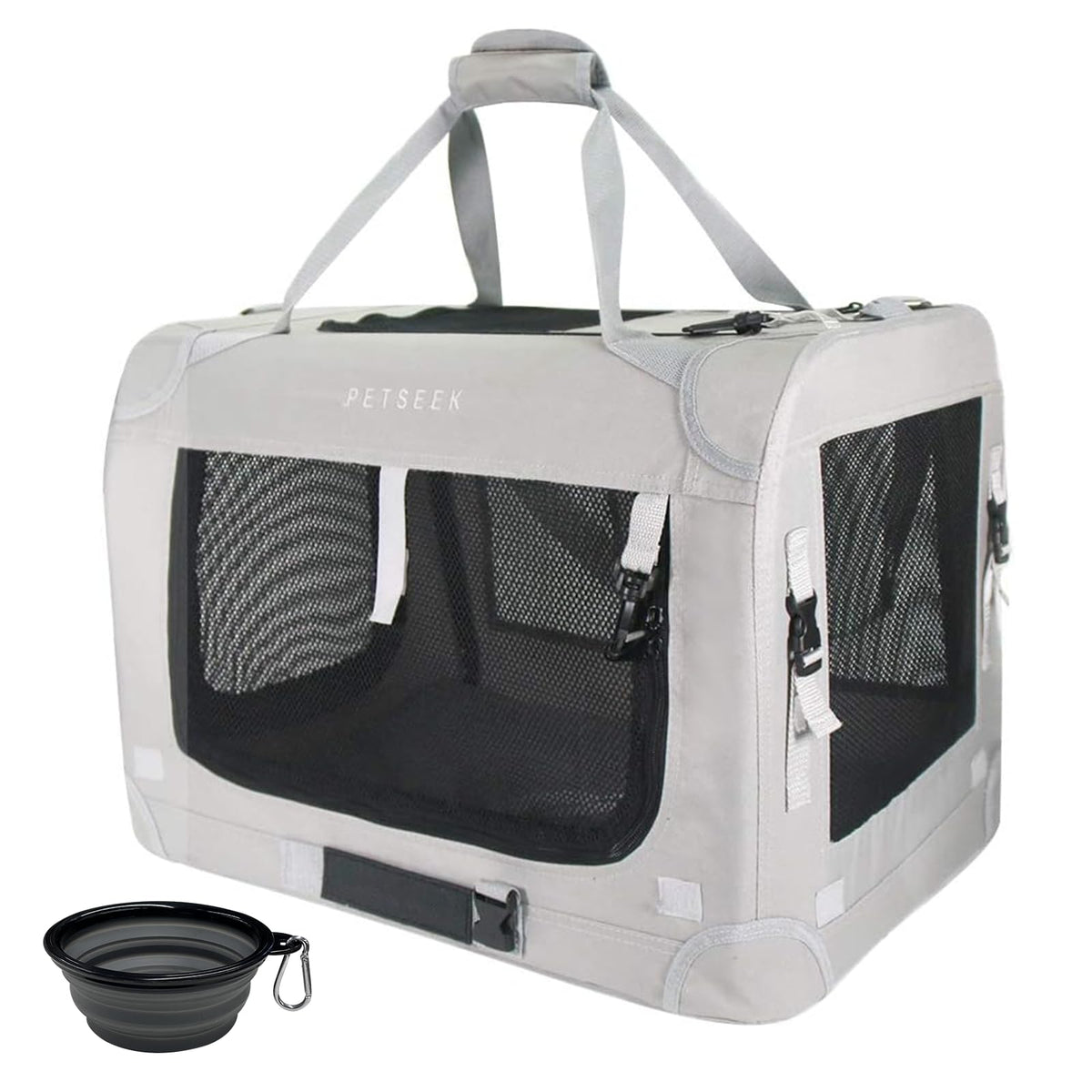 Petseek transportín para gato extra grande, exterior cómodo para viajes