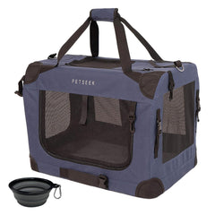 Petseek transportín extragrande para gatos, entrada superior para acceso cómodo.