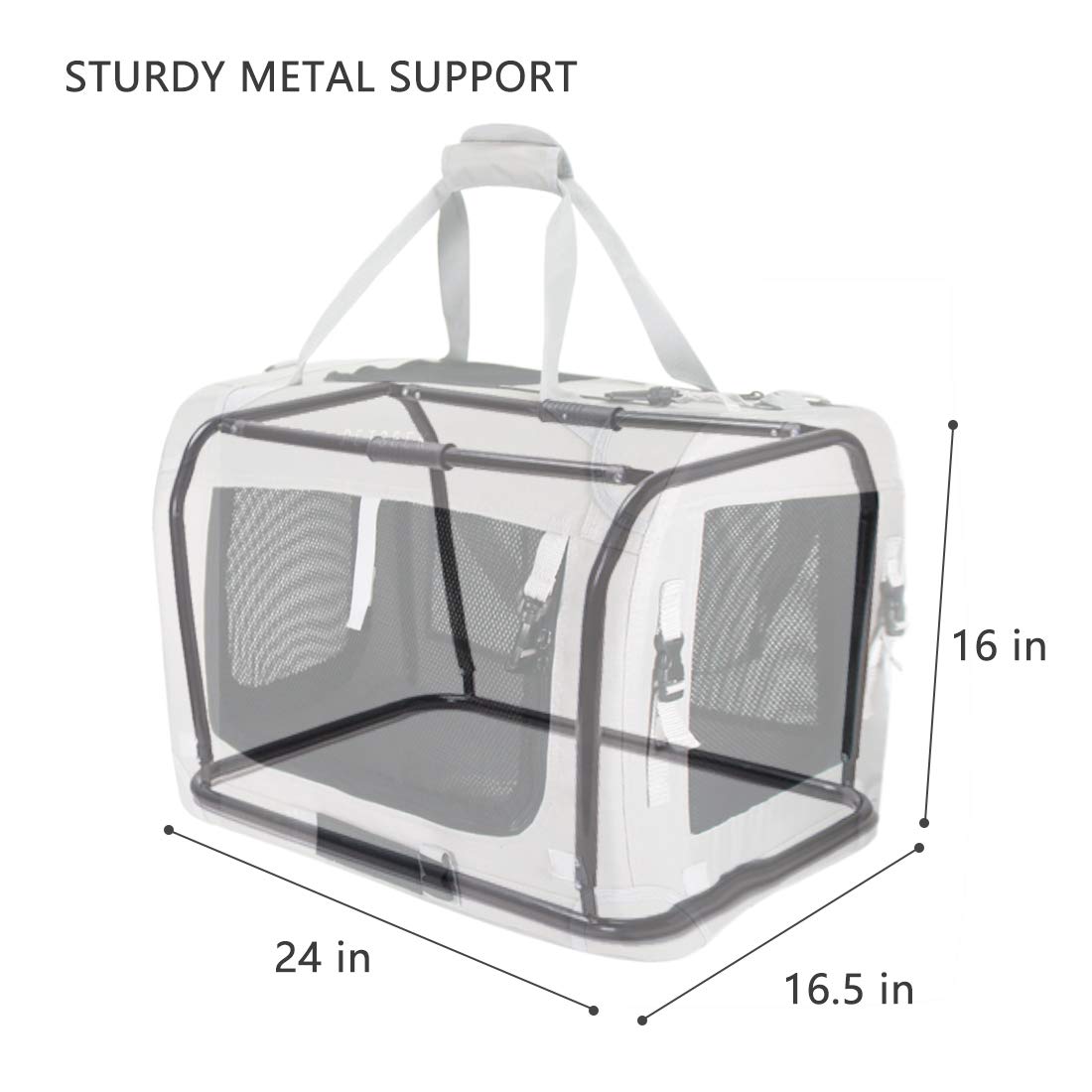 Petseek transportín extragrande con malla para buena ventilación.