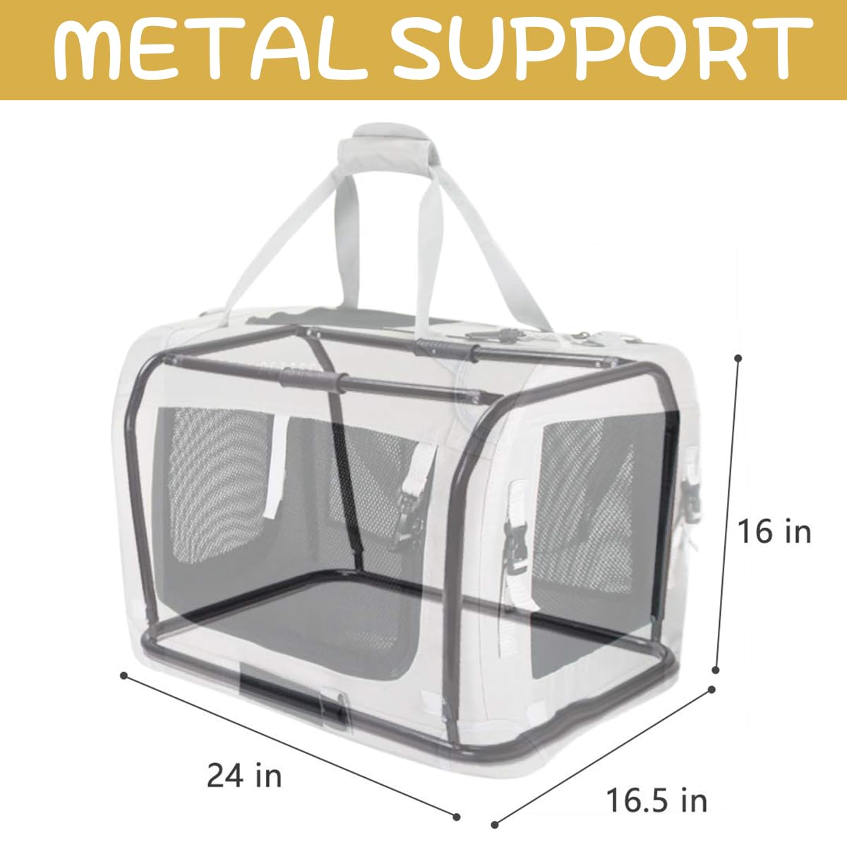 Transportín Petseek con aperturas superior y frontal para entrada rápida y manejo cómodo.