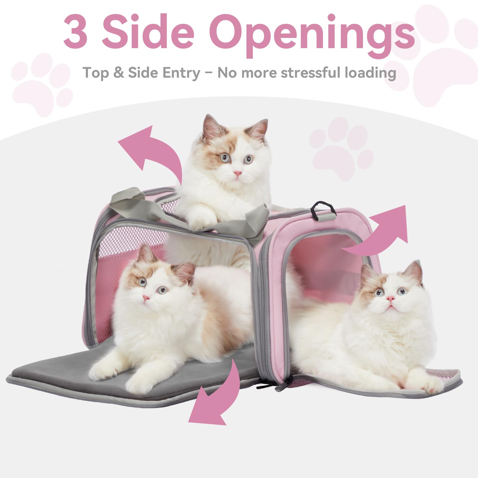 Petsfit acceso de tres vías facilita carga suave de gatos nerviosos.