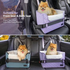 Petsfit asiento para perro pequeño con altura de dos niveles para vista exterior.