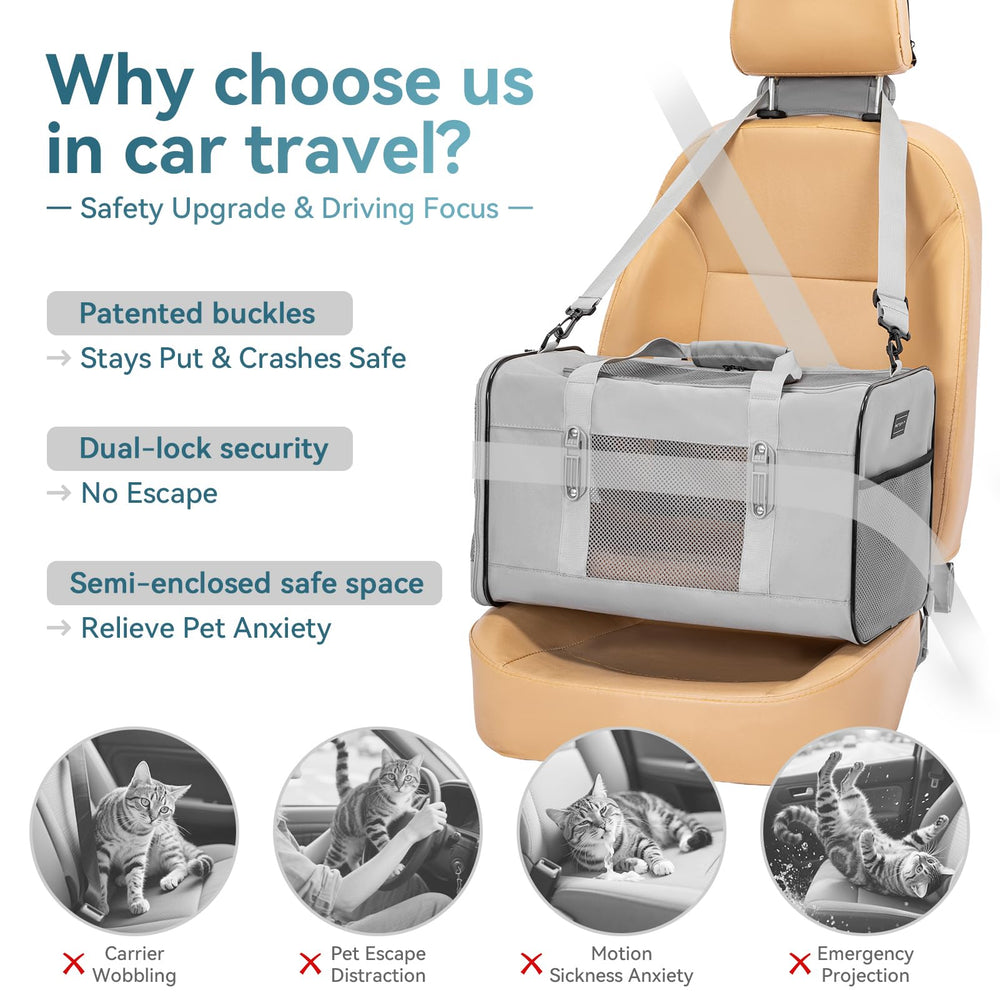 Asiento para coche Petsfit, seguridad adicional para mascotas en trayectos