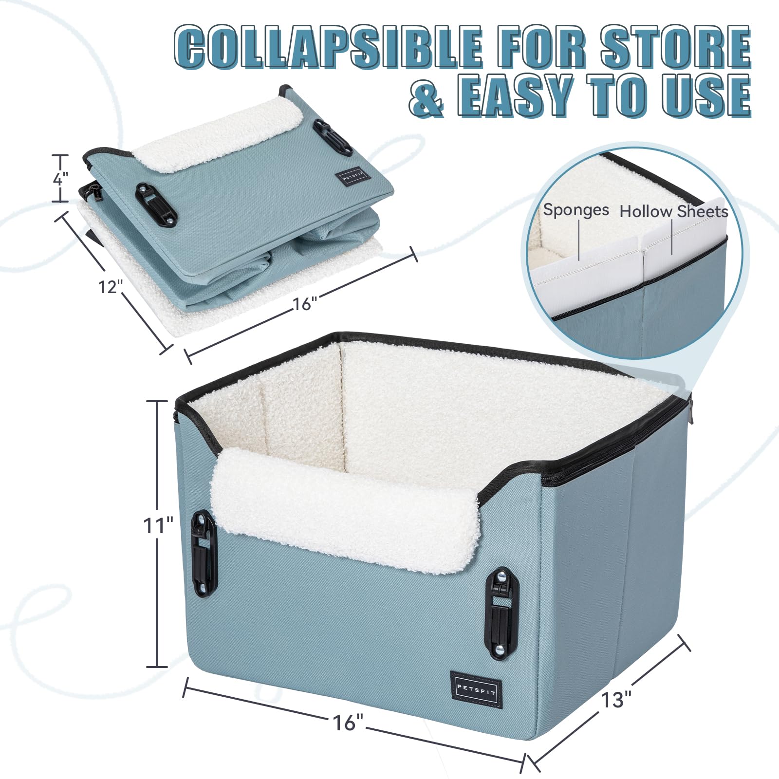 PETSFIT: interior acolchado suave, comodidad ideal para siestas durante el trayecto.