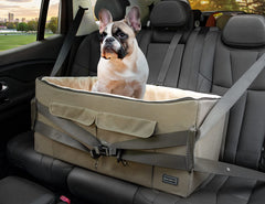 Petsfit asiento elevador para dos perros pequeños, comodidad estable en el coche.