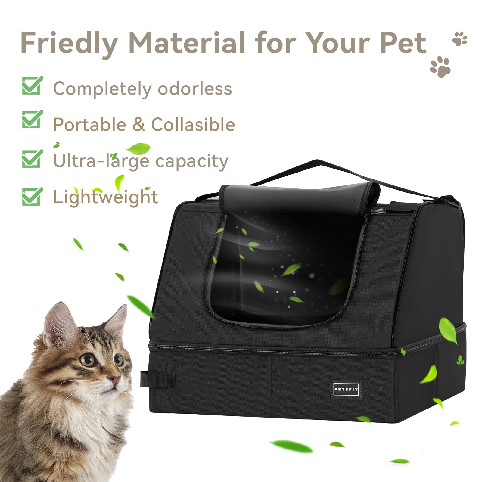 PETSFIT bucle en forma de D para colgar la pala de arena en la bandeja.