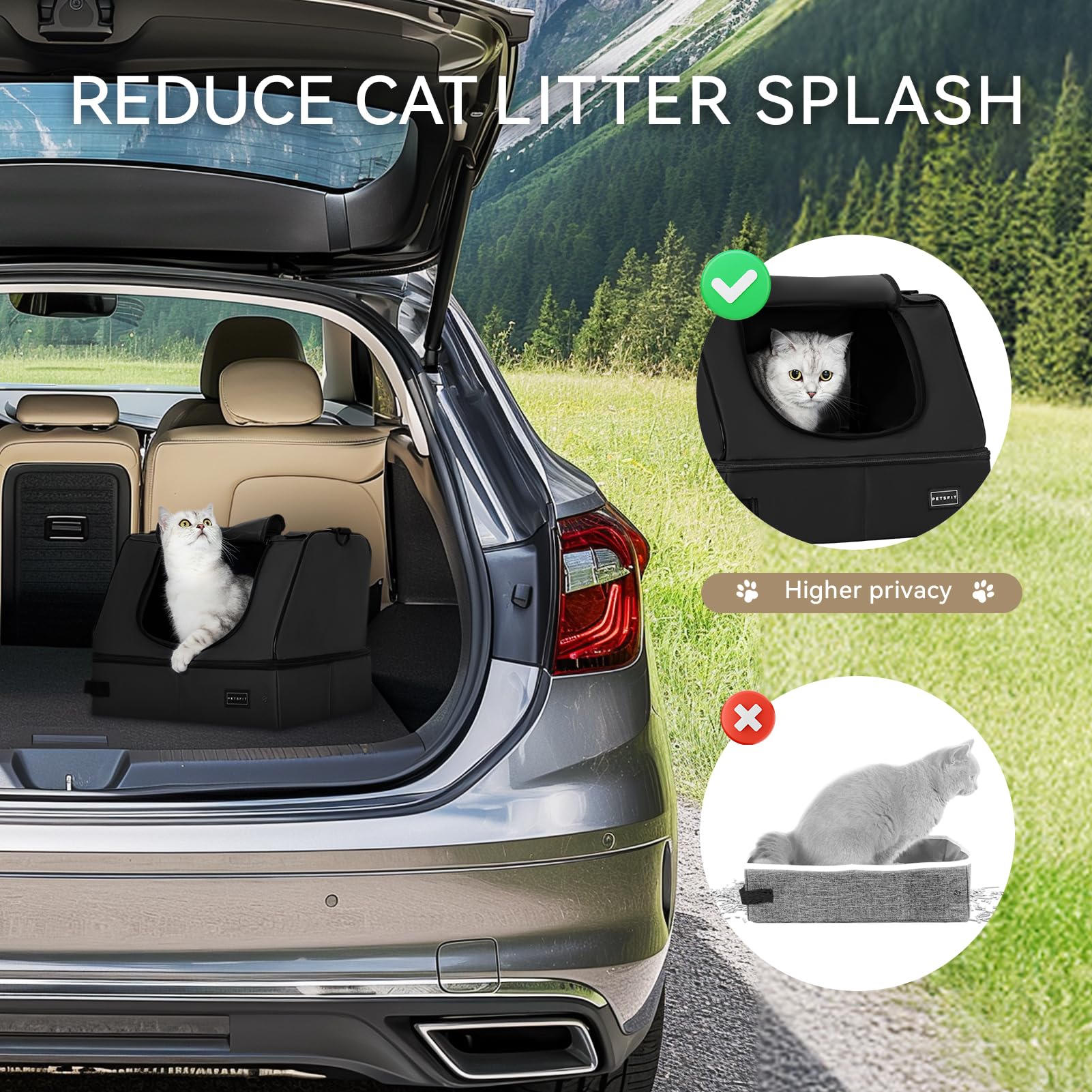 PETSFIT marco de soporte sólido para uso diario y viaje fácil de mover.