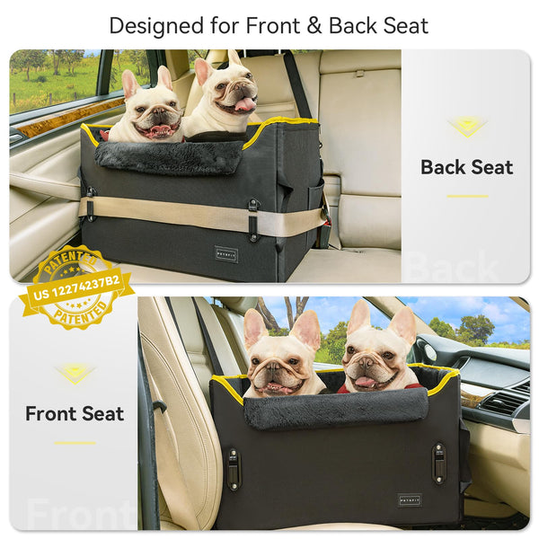 Petsfit broches patentados de seguridad que fijan cinturones y estabilidad.