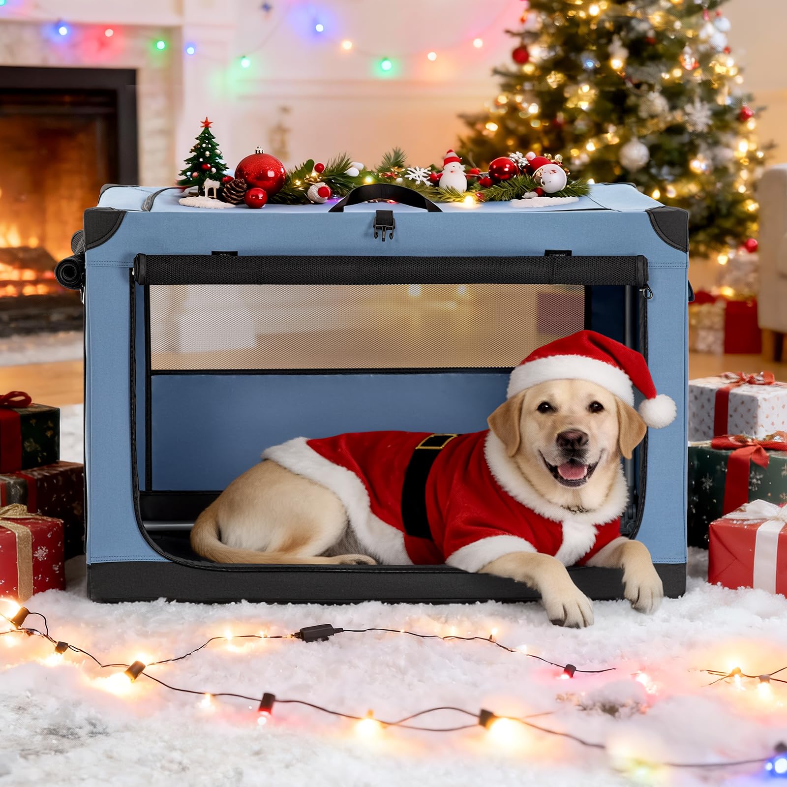 PETSFIT jaula para perros 36 pulgadas, ideal para coche durante viajes