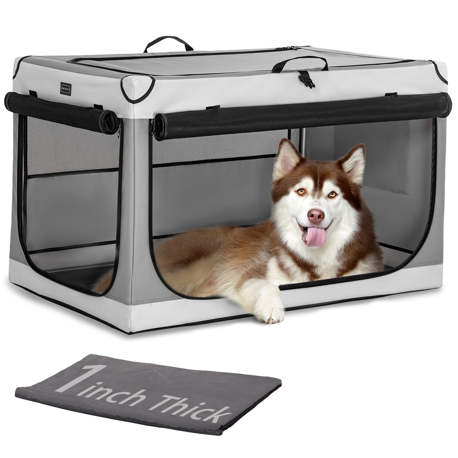 Petsfit caja-perro-40-pulgadas-interior ofrece refugio cómodo para tu mascota en casa.