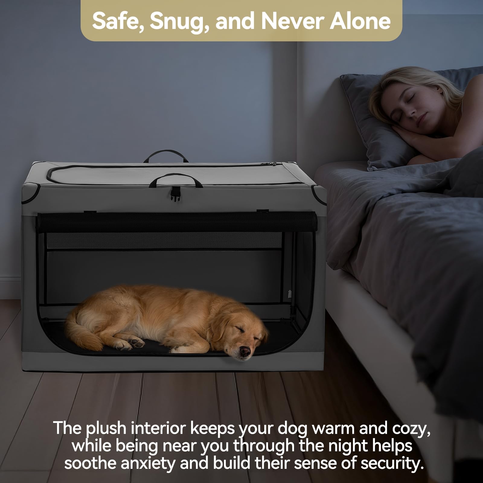 Petsfit caja-perro-ventilacion-mallas facilita flujo de aire y privacidad.
