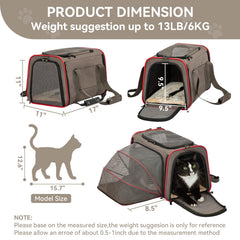 Petsfit transportadora con medidas 17x11x11 para viaje en cabina
