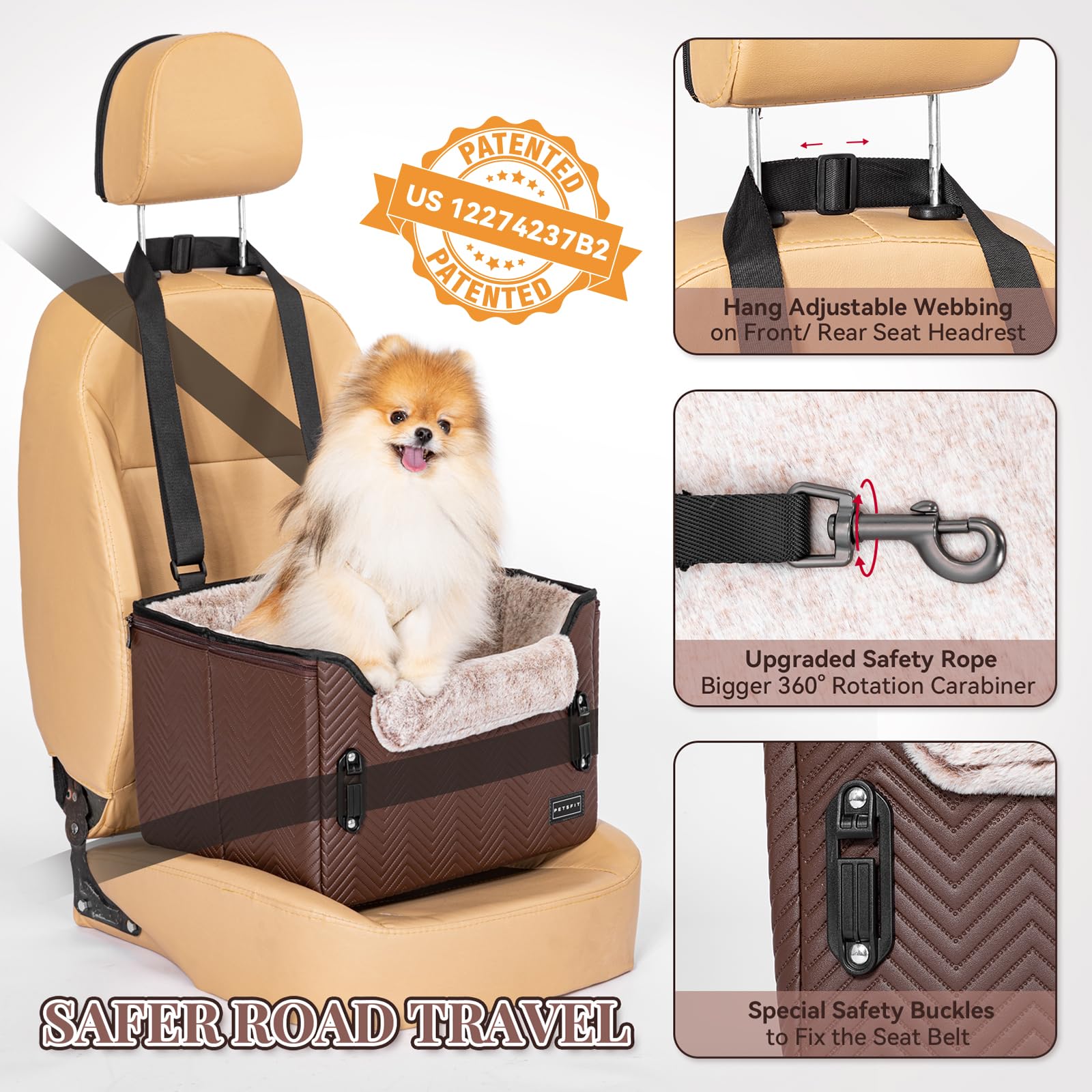 Petsfit correa con clip para asegurar al perro sin esfuerzo.