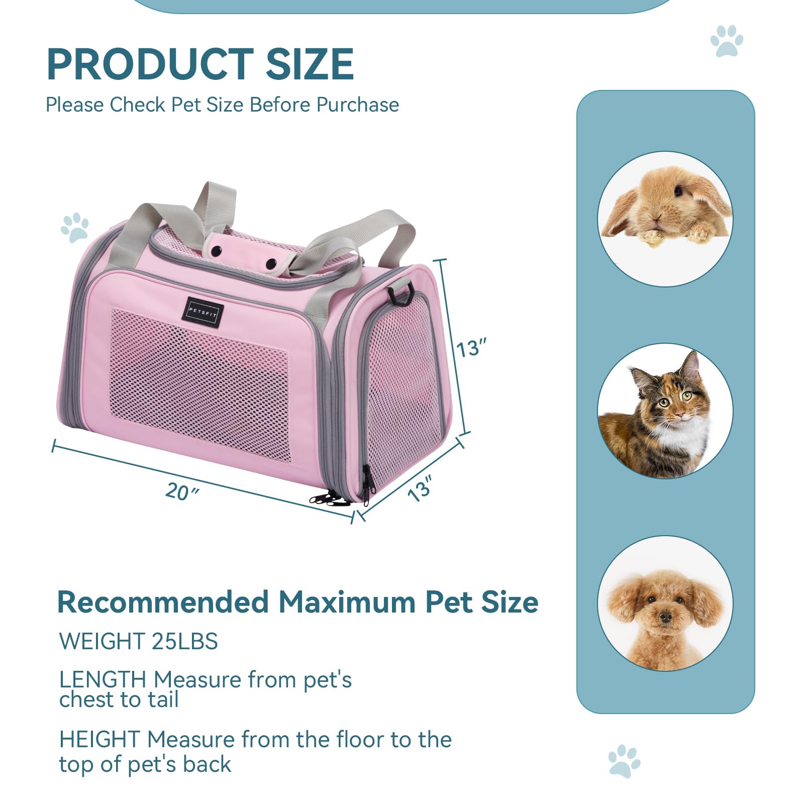 Cremalleras de Petsfit para evitar fugas y mantener la seguridad.
